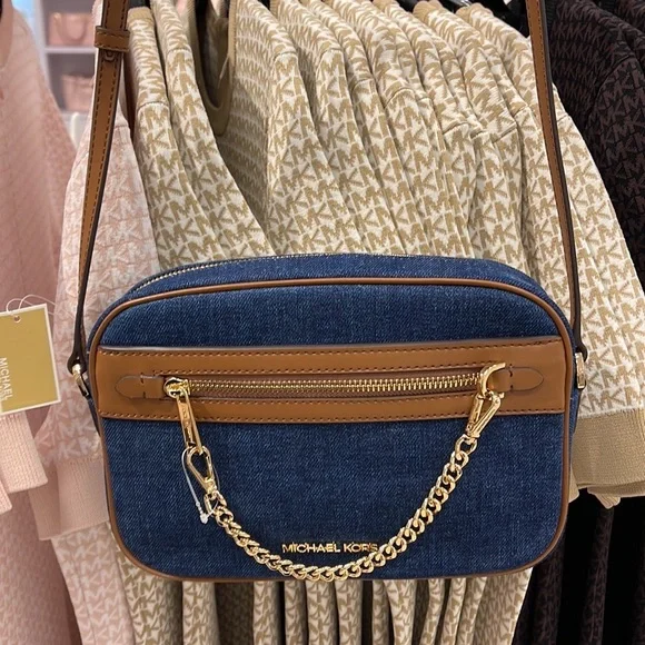 Michael Kors Jet Set Item Large East West Zip Chain Crossbody XBody 
Indigo - Picture 9 of 16